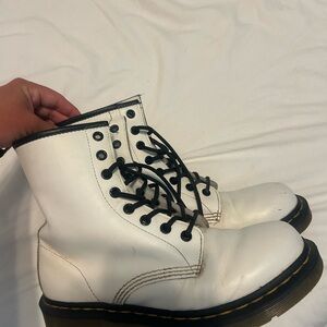 Dr. Martens White Combat Boots